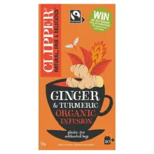 clipper ginger and turmeric tea bags