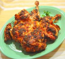 Serving Suggestion - spatchcocked piri-piri chicken